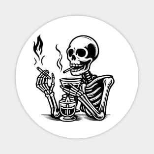 skeleton smoking Magnet